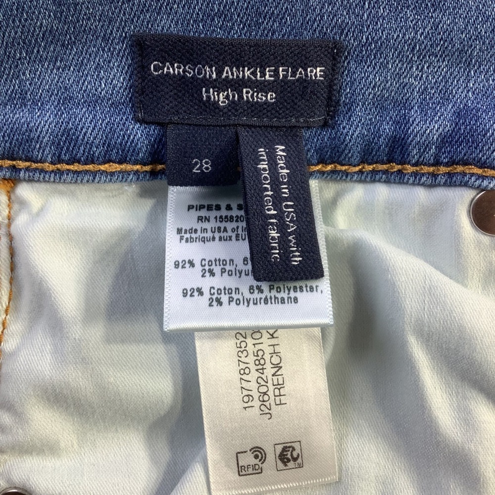 Veronica Beard Carson High Rise Ankle Flare Jeans French Kiss Blue Size 28 NWT - Picture 8 of 16
